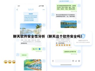 聊天软件安全性分析（聊天这个软件安全吗）