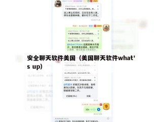 安全聊天软件美国（美国聊天软件what's up）