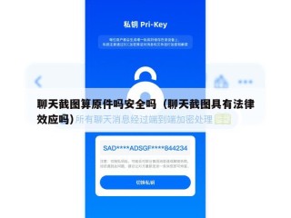 聊天截图算原件吗安全吗（聊天截图具有法律效应吗）