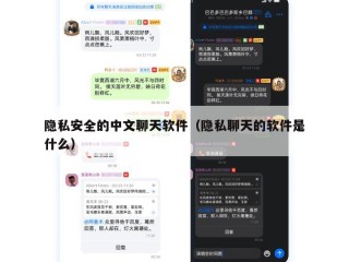 隐私安全的中文聊天软件（隐私聊天的软件是什么）