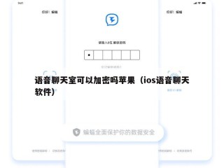 语音聊天室可以加密吗苹果（ios语音聊天软件）