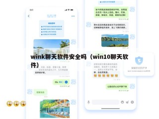 wink聊天软件安全吗（win10聊天软件）
