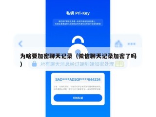 为啥要加密聊天记录（微信聊天记录加密了吗）