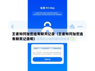 王者如何加密连麦聊天记录（王者如何加密连麦聊天记录呢）