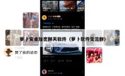 萝卜安卓加密聊天软件（萝卜软件交流群）