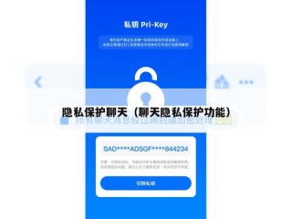 隐私保护聊天（聊天隐私保护功能）