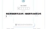 情侣用蝙蝠聊天违法吗（蝙蝠聊天会被定位吗）