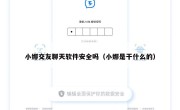 小娜交友聊天软件安全吗（小娜是干什么的）