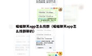 蝙蝠聊天app怎么找群（蝙蝠聊天app怎么找群聊的）