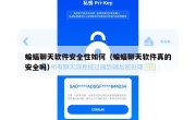 蝙蝠聊天软件安全性如何（蝙蝠聊天软件真的安全吗）
