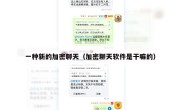 一种新的加密聊天（加密聊天软件是干嘛的）