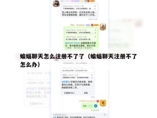 蝙蝠聊天怎么注册不了了（蝙蝠聊天注册不了怎么办）