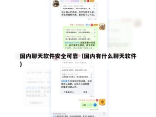 国内聊天软件安全可靠（国内有什么聊天软件）