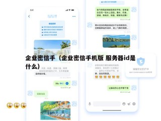 企业密信手（企业密信手机版 服务器id是什么）