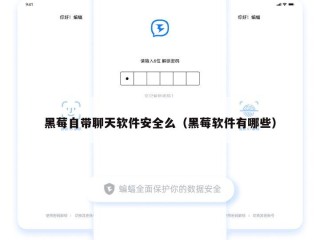 黑莓自带聊天软件安全么（黑莓软件有哪些）