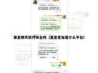 嘉星聊天软件安全吗（嘉星星加是什么平台）