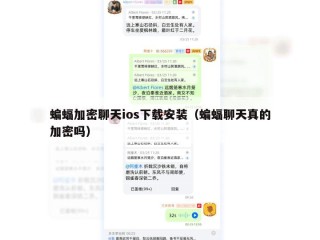 蝙蝠加密聊天ios下载安装（蝙蝠聊天真的加密吗）