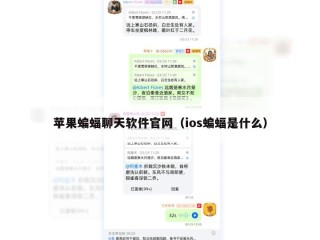 苹果蝙蝠聊天软件官网（ios蝙蝠是什么）