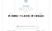 萝卜密聊拉一个人多少钱（萝卜密怎么吃）