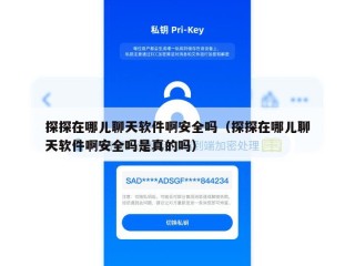 探探在哪儿聊天软件啊安全吗（探探在哪儿聊天软件啊安全吗是真的吗）