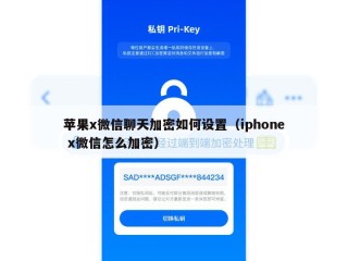 苹果x微信聊天加密如何设置（iphone x微信怎么加密）