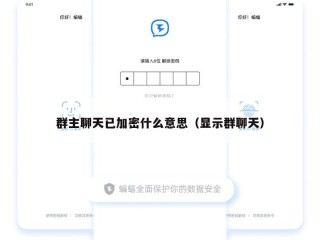 群主聊天已加密什么意思（显示群聊天）