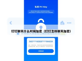 钉钉聊天什么时候加密（钉钉怎样聊天加密）