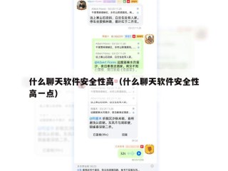 什么聊天软件安全性高（什么聊天软件安全性高一点）