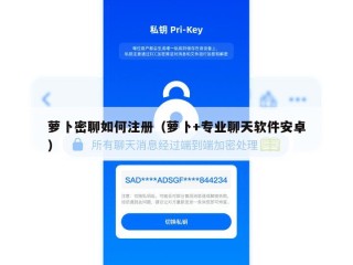 萝卜密聊如何注册（萝卜+专业聊天软件安卓）