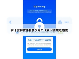 萝卜密聊软件有多少用户（萝卜软件交流群）