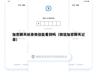 加密聊天纸条微信能看到吗（微信加密聊天记录）