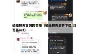 蝙蝠聊天官网网页版（蝙蝠聊天软件下载 浏览器net）