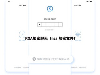 RSA加密聊天（rsa 加密文件）