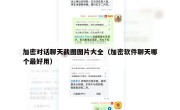 加密对话聊天截图图片大全（加密软件聊天哪个最好用）