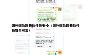 国外哪款聊天软件最安全（国外哪款聊天软件最安全可靠）
