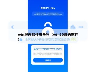 win聊天软件安全吗（win10聊天软件）