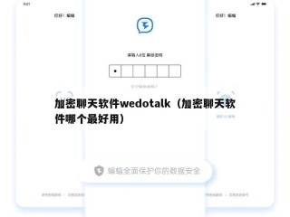 加密聊天软件wedotalk（加密聊天软件哪个最好用）