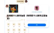怎样把个人聊天加密（如何把个人聊天记录加密）