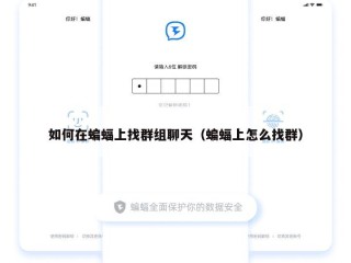 如何在蝙蝠上找群组聊天（蝙蝠上怎么找群）