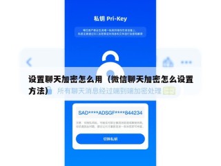 设置聊天加密怎么用（微信聊天加密怎么设置方法）