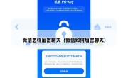 微信怎样加密聊天（微信如何加密聊天）