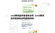 soul聊天软件登录安全吗（soul聊天软件登录安全吗是真的吗）