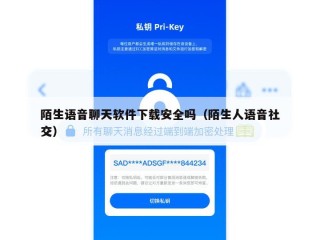 陌生语音聊天软件下载安全吗（陌生人语音社交）
