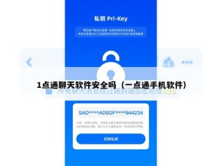 1点通聊天软件安全吗（一点通手机软件）