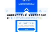 蝙蝠聊天软件开发公司（蝙蝠聊天软件总部地址）