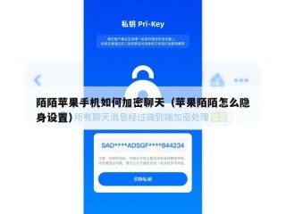 陌陌苹果手机如何加密聊天（苹果陌陌怎么隐身设置）