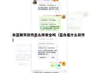 白蓝聊天软件怎么样安全吗（蓝白是什么软件）