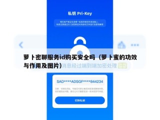 萝卜密聊服务id购买安全吗（萝卜蜜的功效与作用及图片）