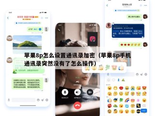 苹果8p怎么设置通讯录加密（苹果8p手机通讯录突然没有了怎么操作）