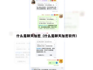 什么是聊天加密（什么是聊天加密软件）